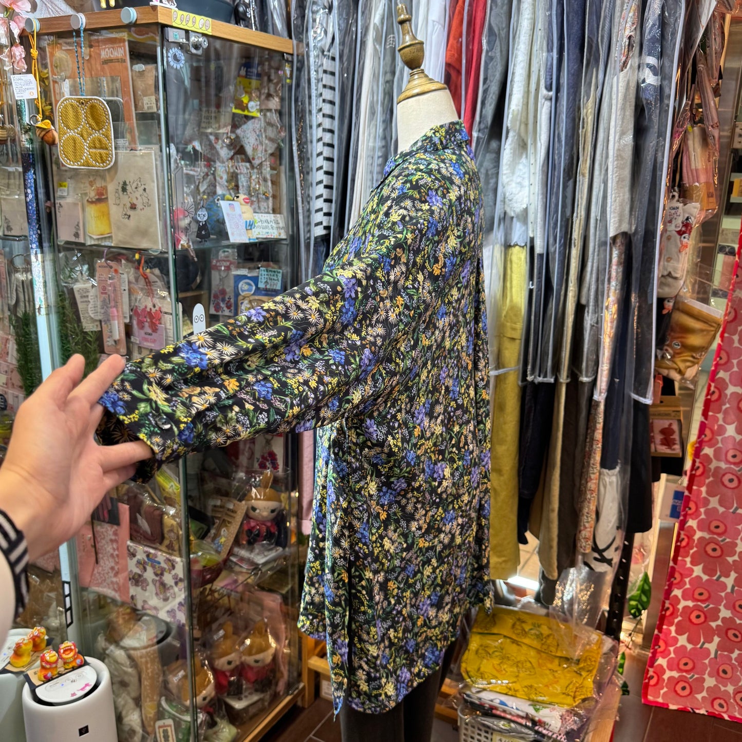 Sale- Ichi Floral Long Shirt, made in Japan