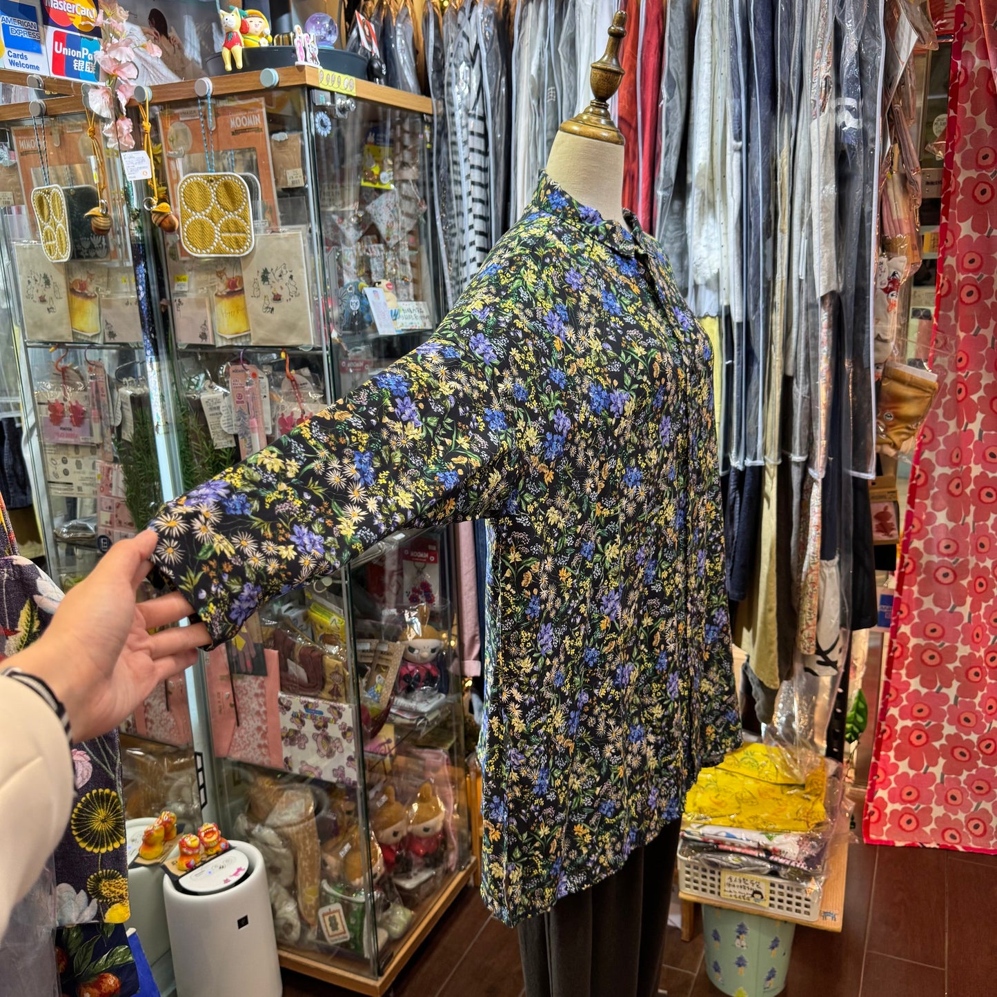 Sale- Ichi Floral Long Shirt, made in Japan