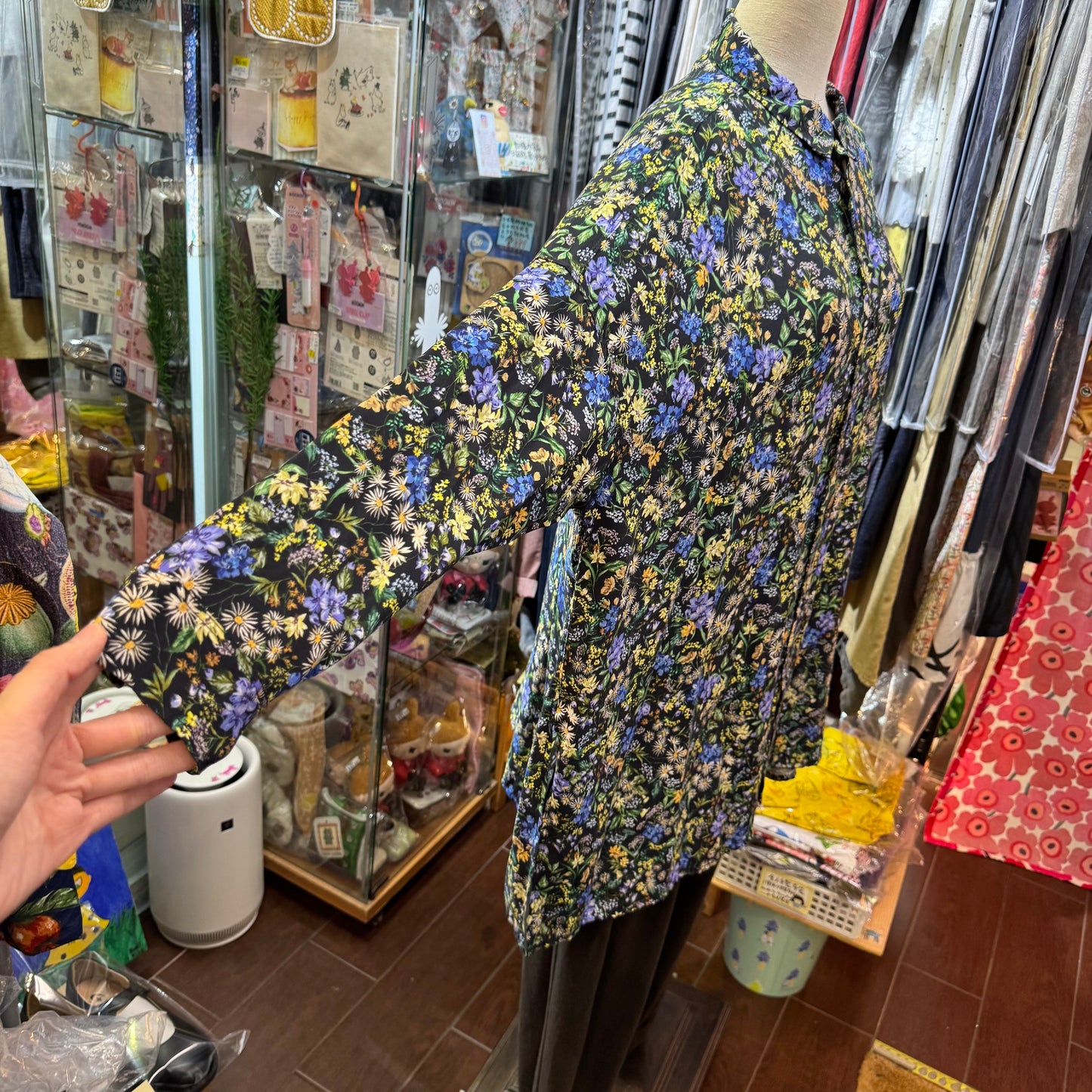 Sale- Ichi Floral Long Shirt, made in Japan
