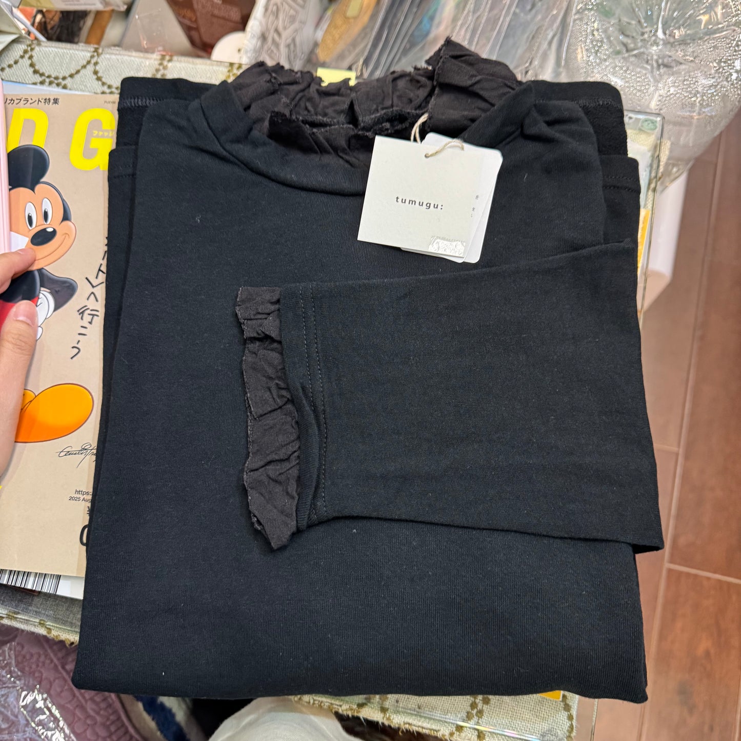 Tumugu Frill Top, 3 Colors, made in Japan