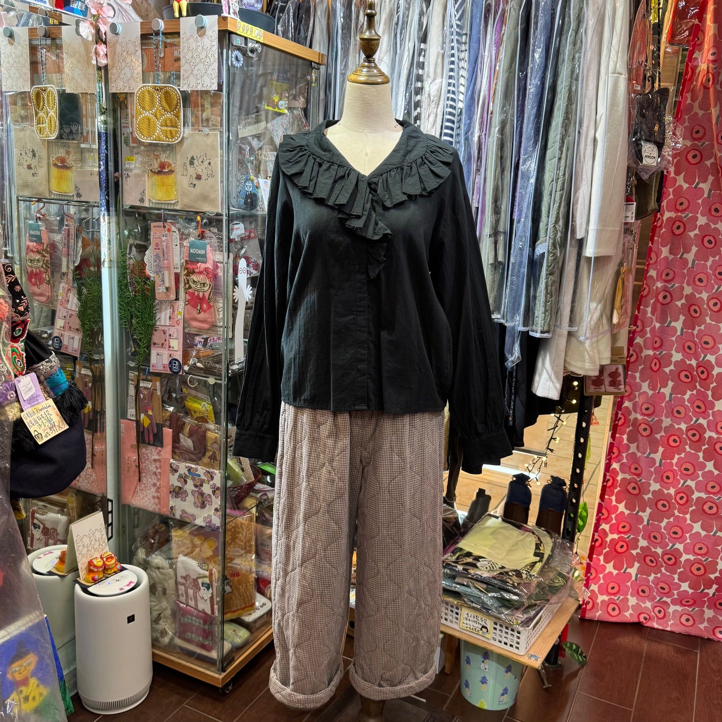 Sale- Mizuiro Ind Ruffles Shirt, 2 Colors, made in Japan