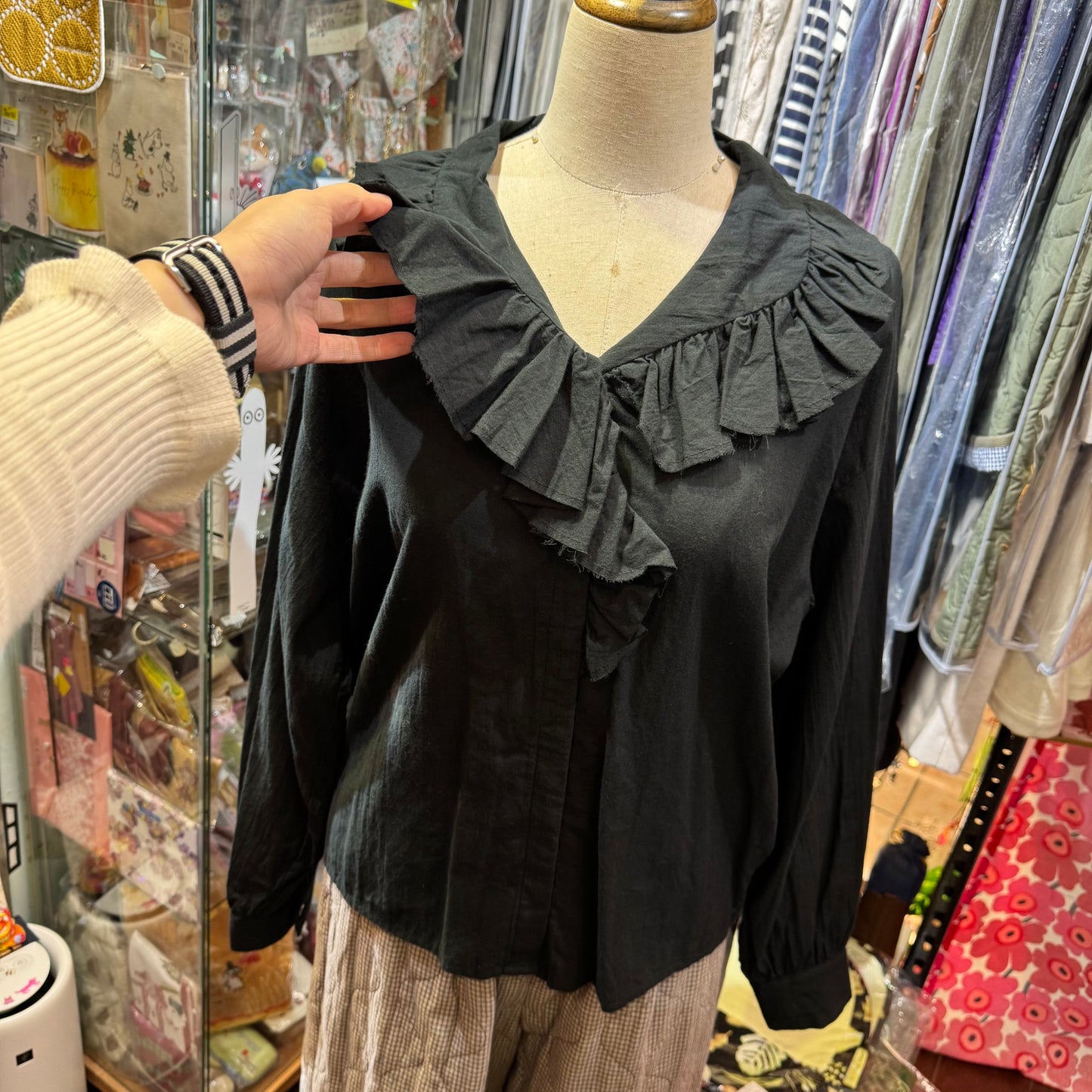 Sale- Mizuiro Ind Ruffles Shirt, 2 Colors, made in Japan