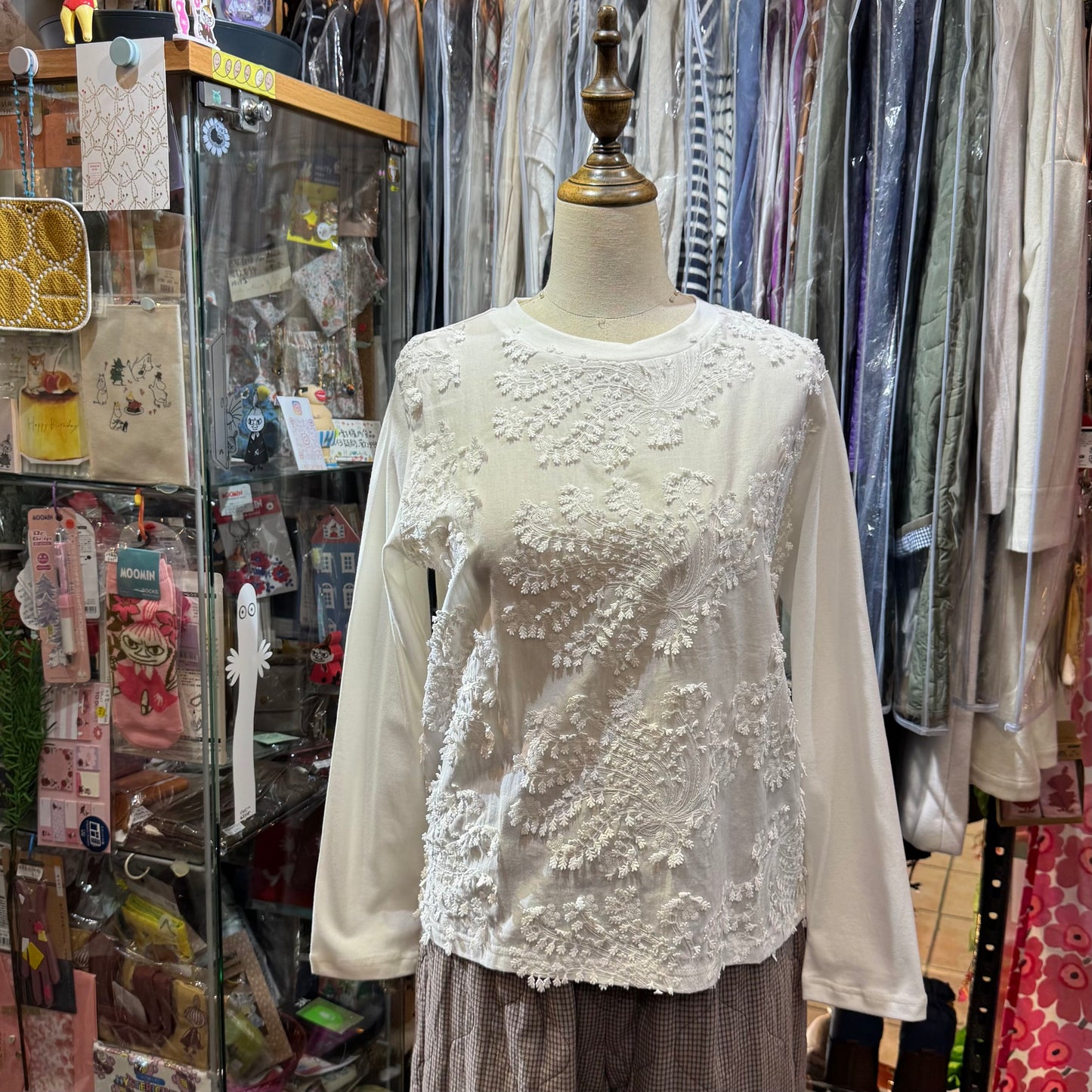 EXTRA20- Mizuirio Ind Lace White T-shirt, made in Japan