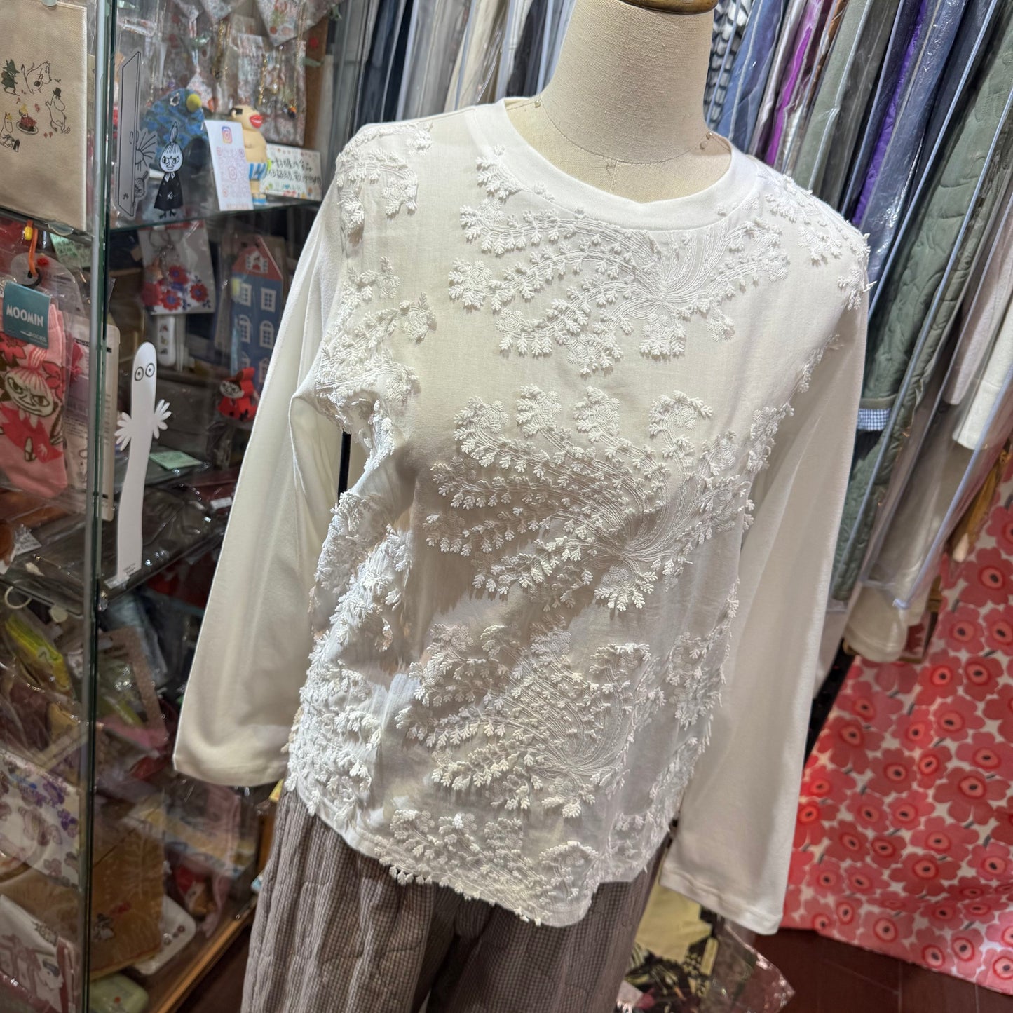 EXTRA20- Mizuirio Ind Lace White T-shirt, made in Japan