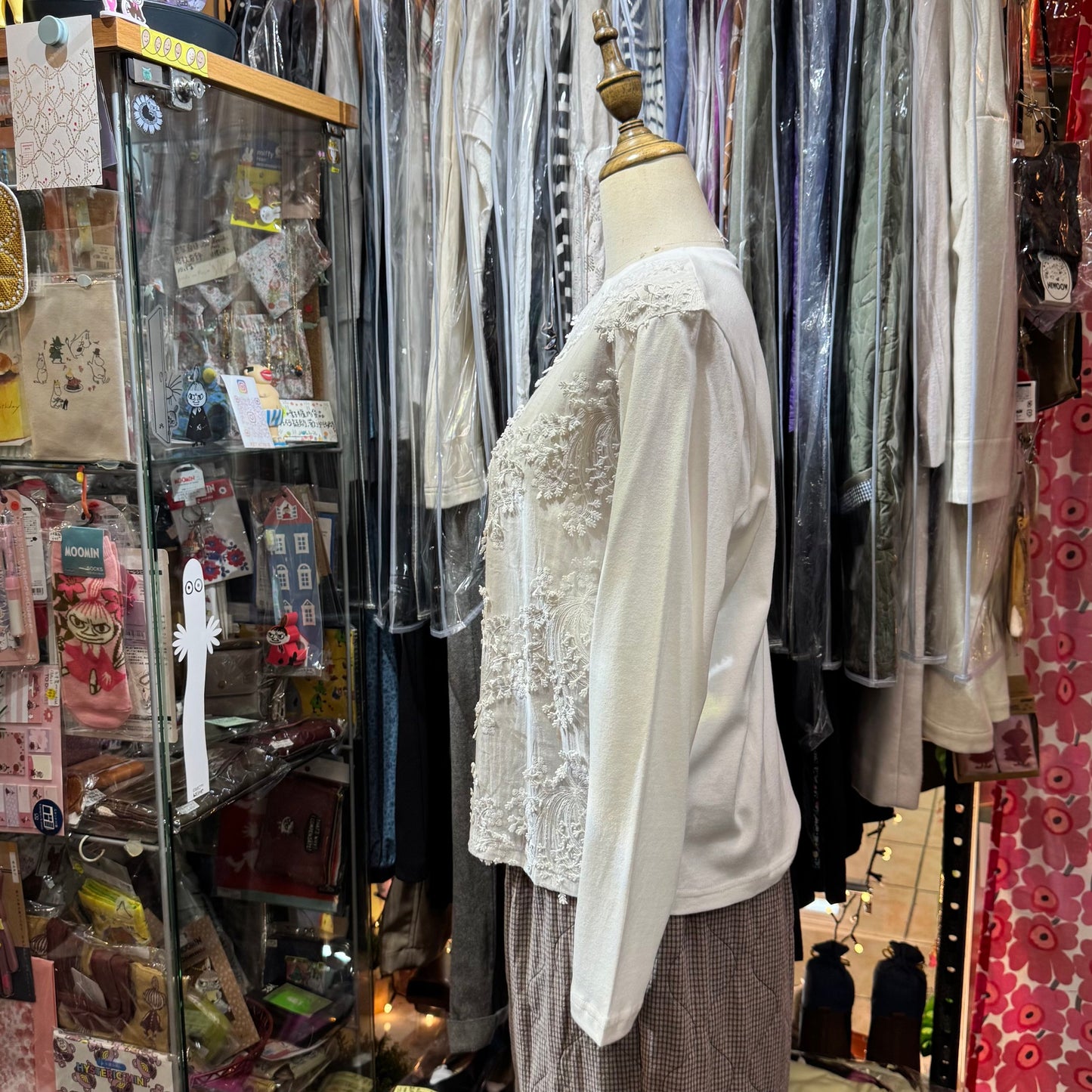 EXTRA20- Mizuirio Ind Lace White T-shirt, made in Japan