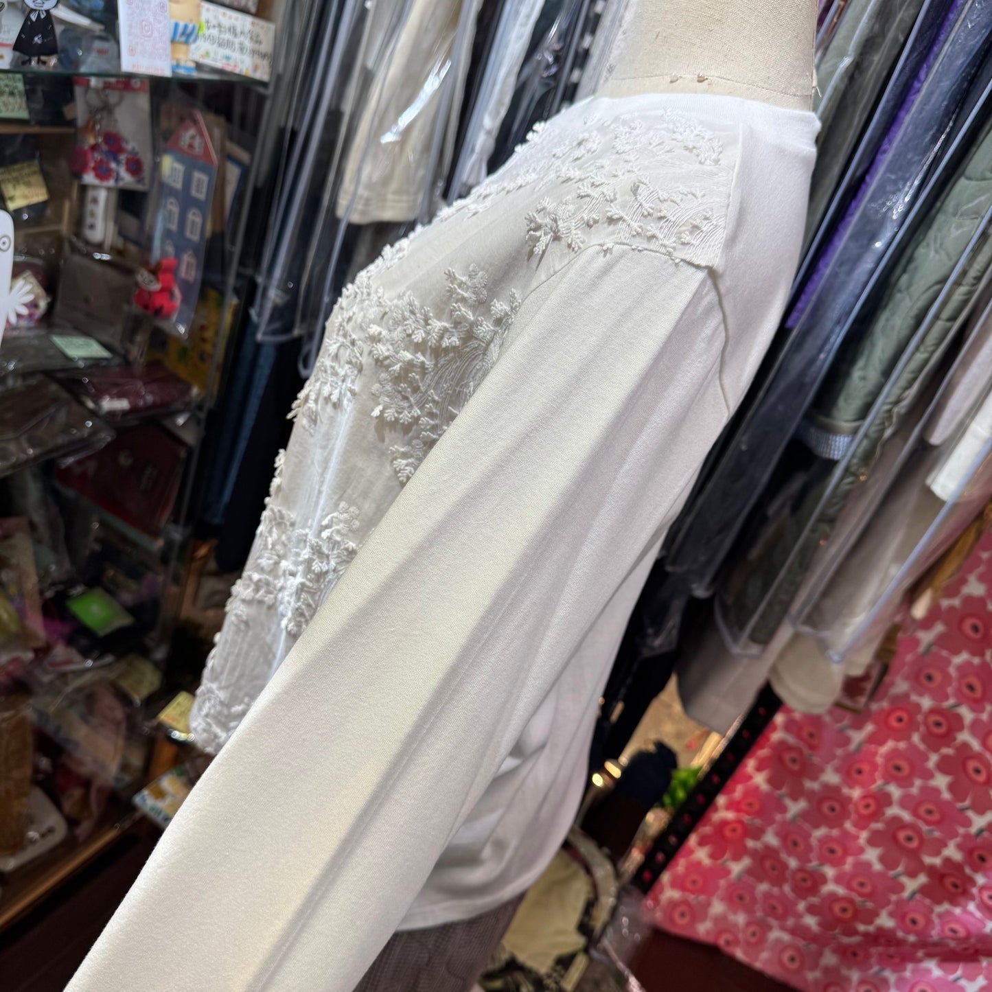 EXTRA20- Mizuirio Ind Lace White T-shirt, made in Japan
