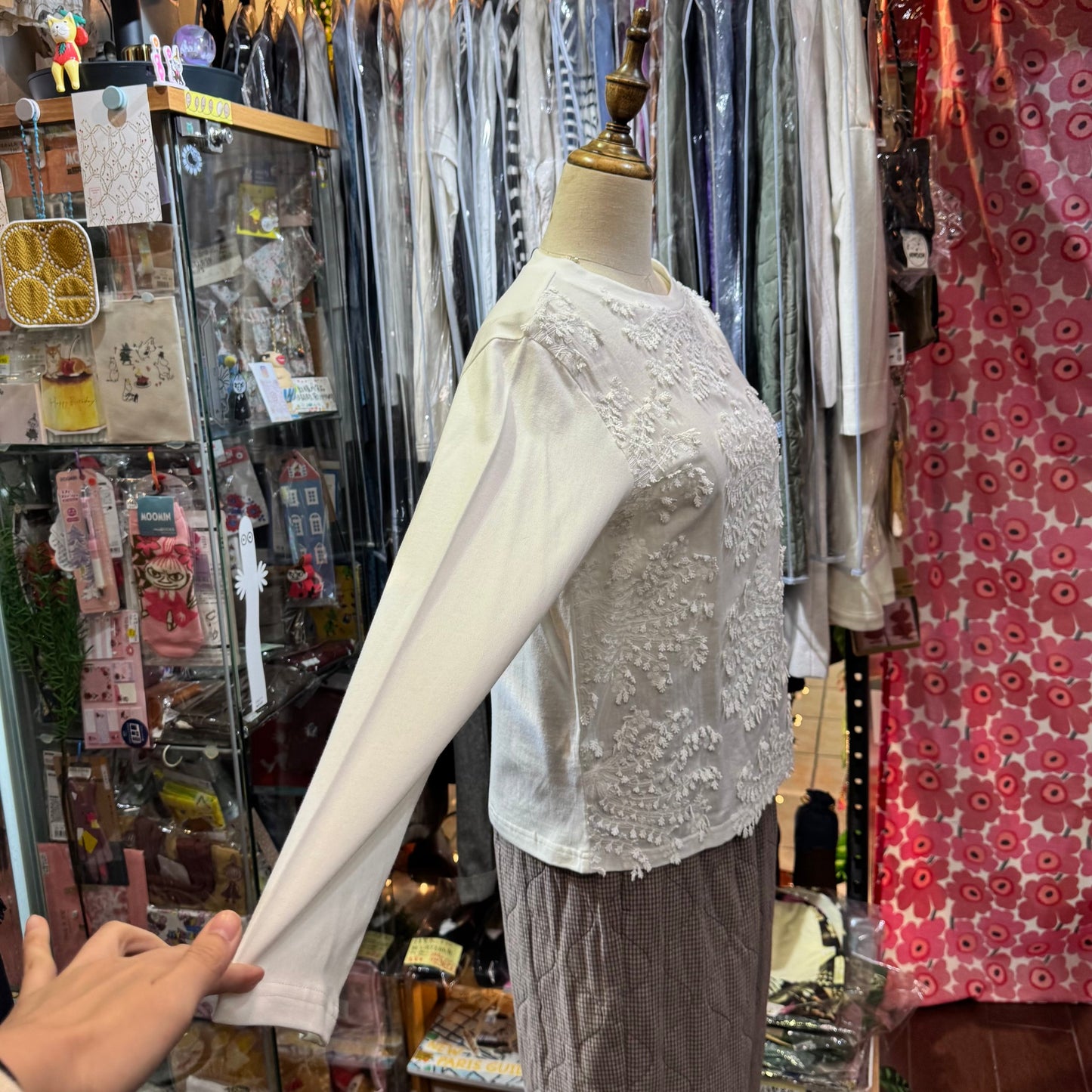EXTRA20- Mizuirio Ind Lace White T-shirt, made in Japan