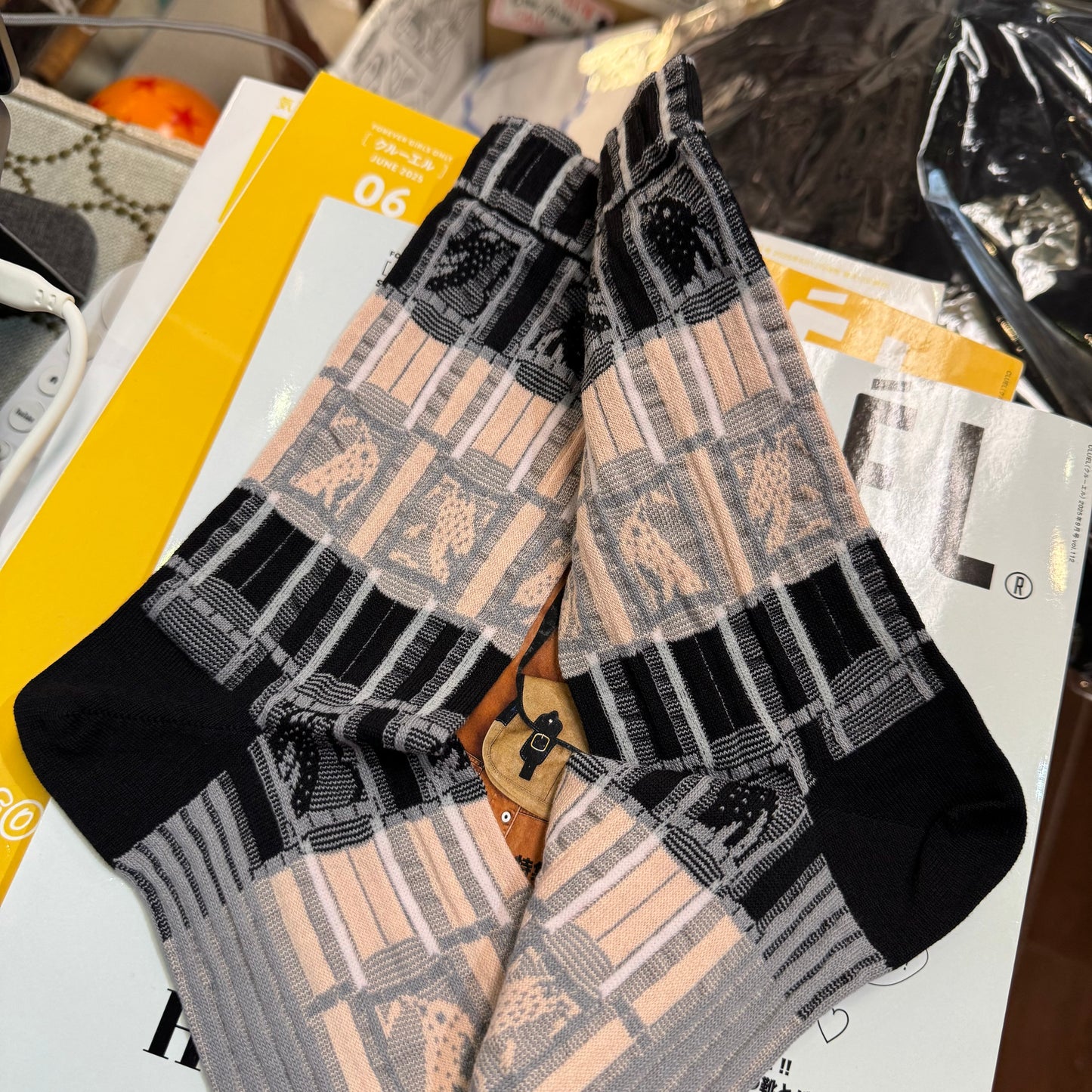 Nonette Bumpy line Socks, 2 Colors, made in Japan