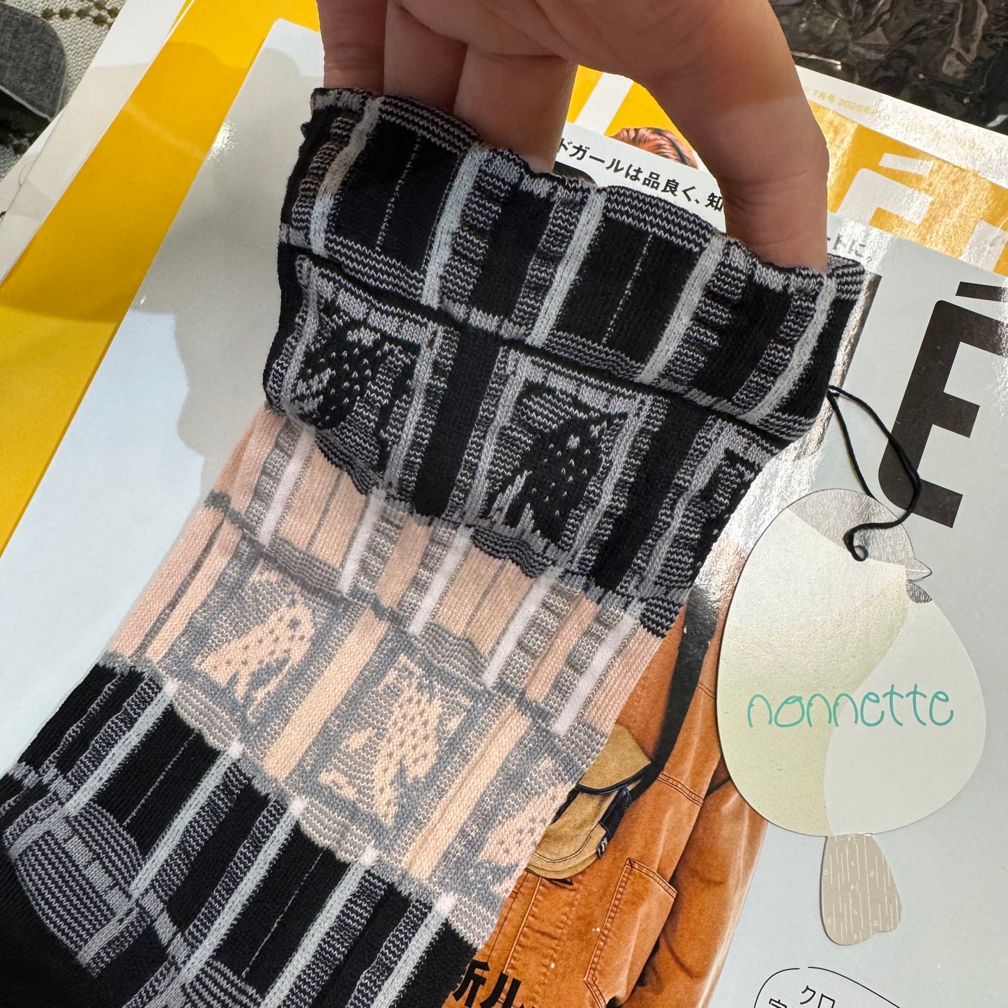 Nonette Bumpy line Socks, 2 Colors, made in Japan