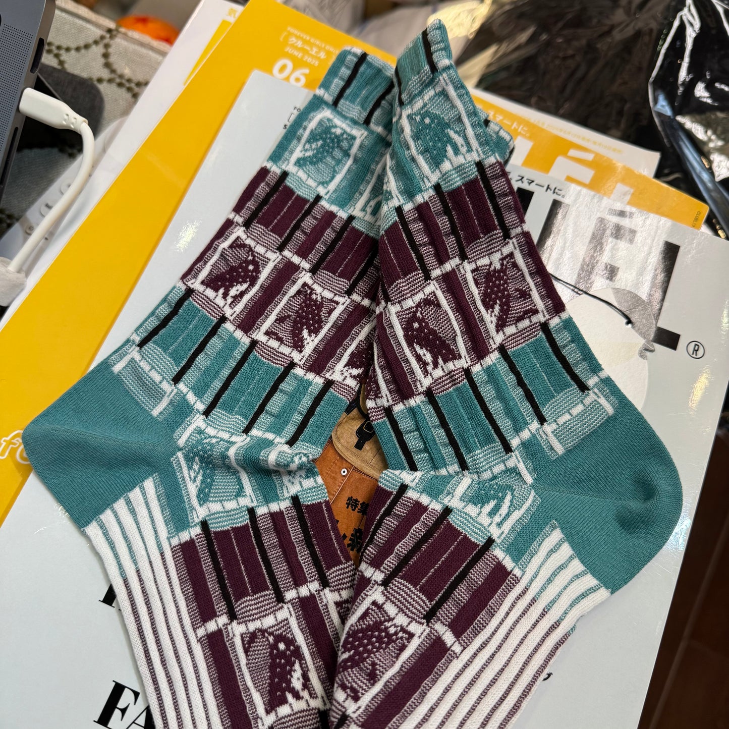 Nonette Bumpy line Socks, 2 Colors, made in Japan