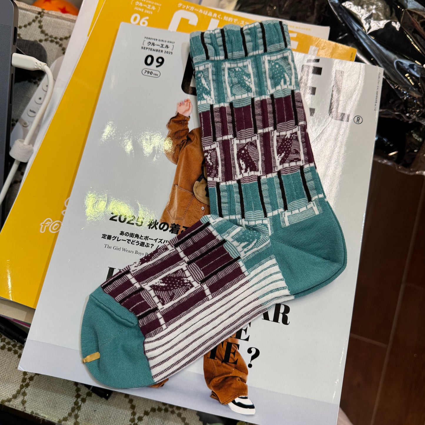 Nonette Bumpy line Socks, 2 Colors, made in Japan