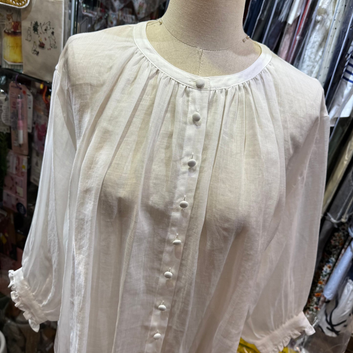 Lueuf White Linen Shirt, made in Japan
