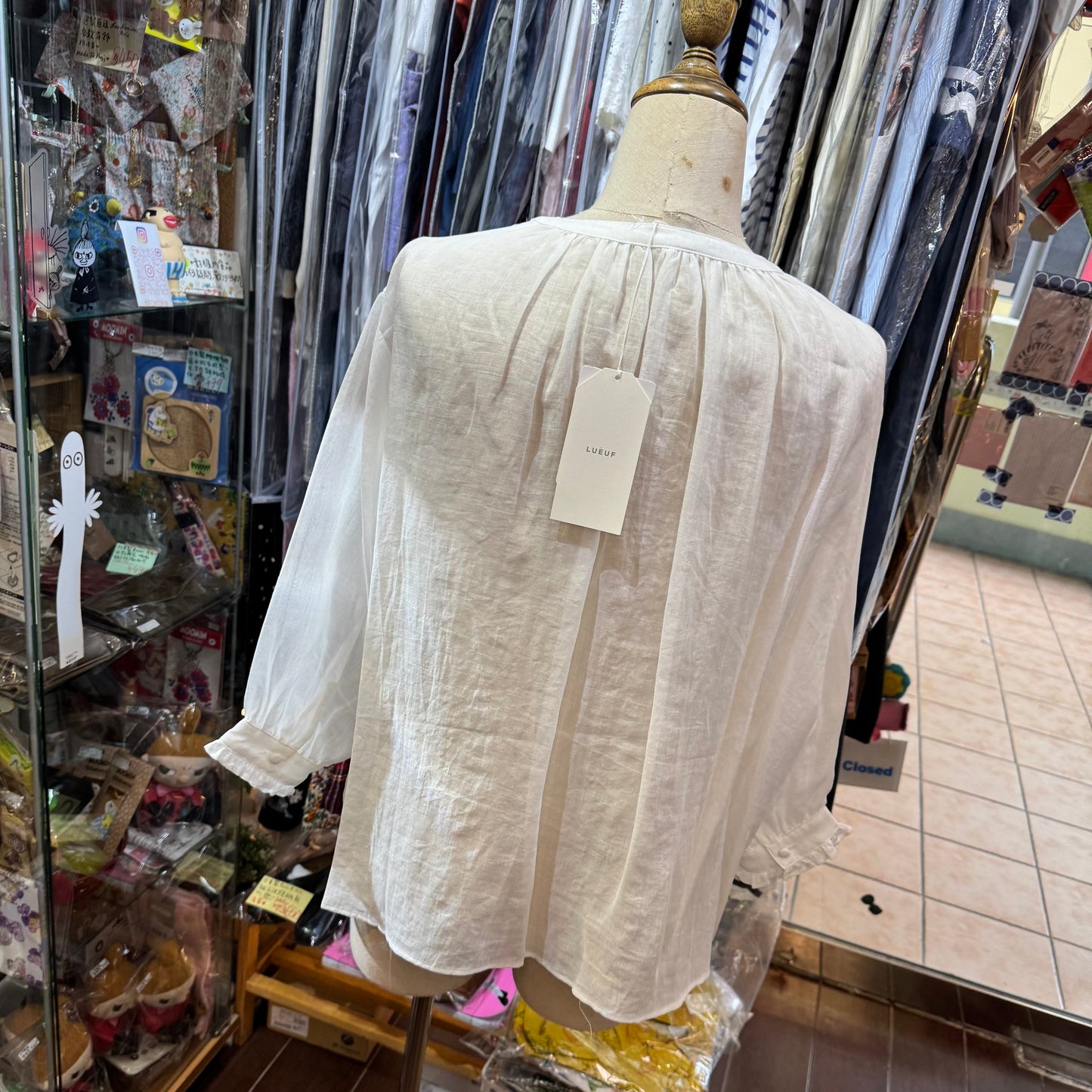 Lueuf White Linen Shirt, made in Japan