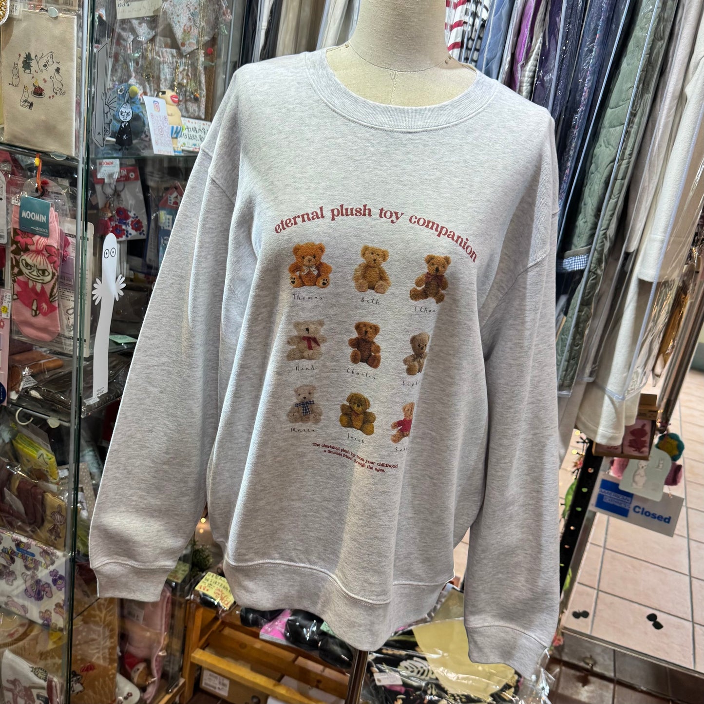 Sale- Fig London Bears Grey Sweater, made in Vietnam