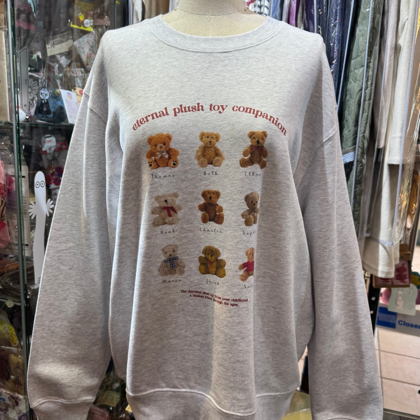 Sale- Fig London Bears Grey Sweater, made in Vietnam