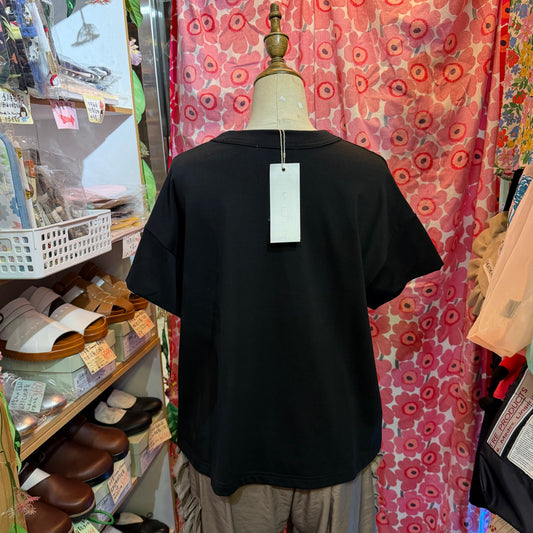 Sale- Laiterie Black T-shirt, made in Japan