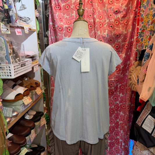 Laiterie Slim Cut Light Blue T-Shirt, made in Japan