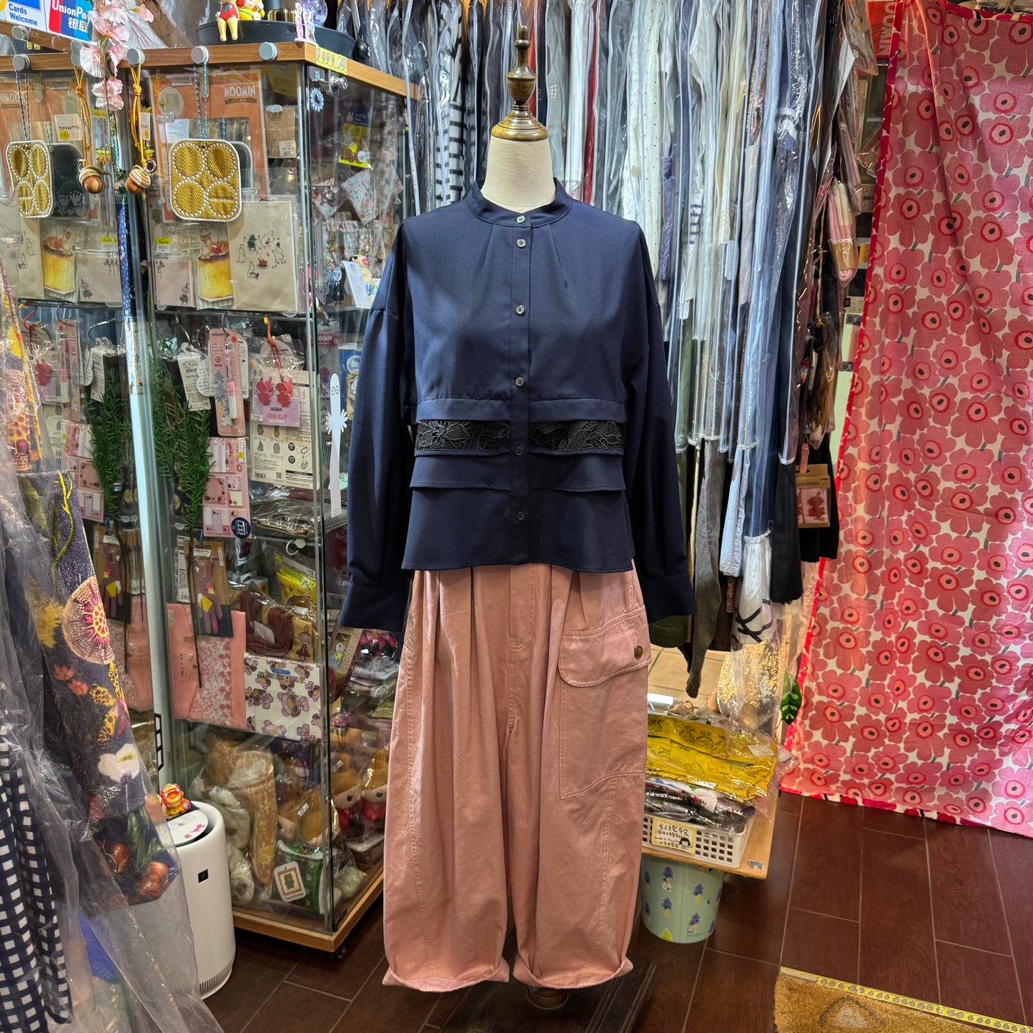 Sale- Trois Navy Shirt, UV Protection, made in Japan
