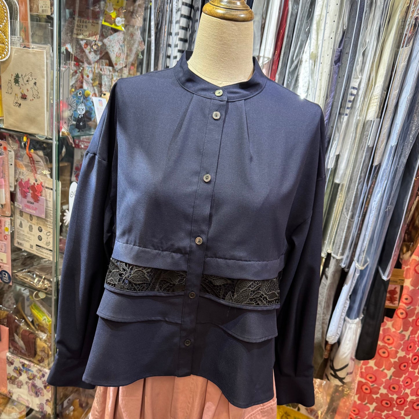 Sale- Trois Navy Shirt, UV Protection, made in Japan