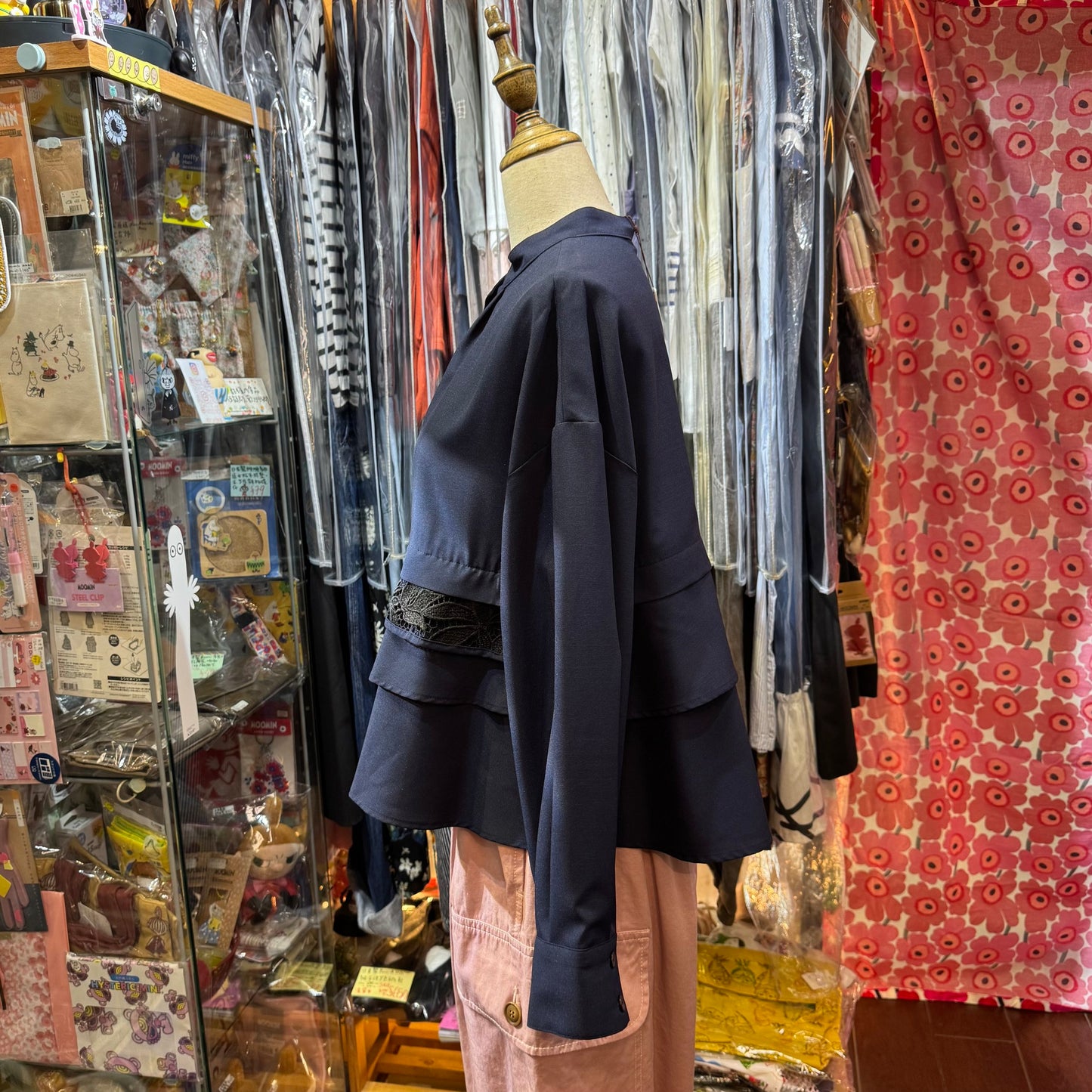 Sale- Trois Navy Shirt, UV Protection, made in Japan