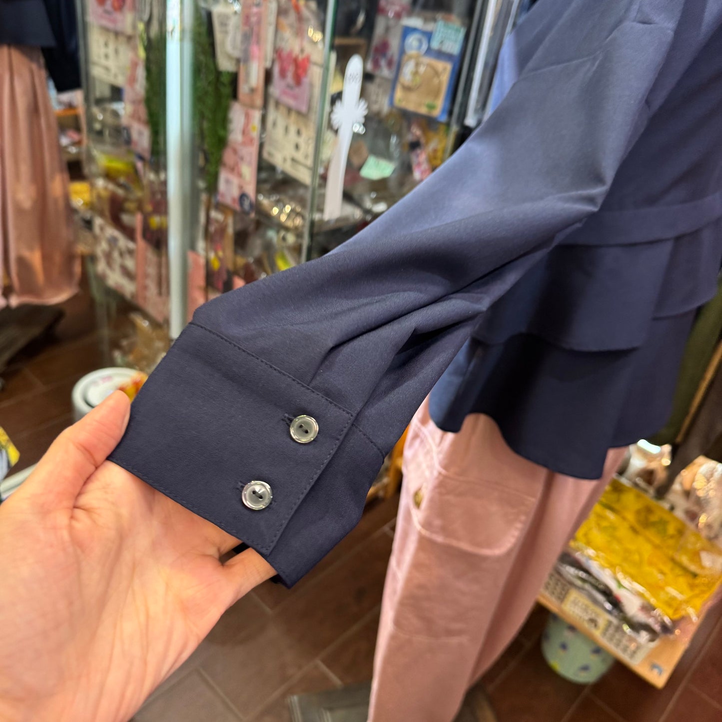 Sale- Trois Navy Shirt, UV Protection, made in Japan