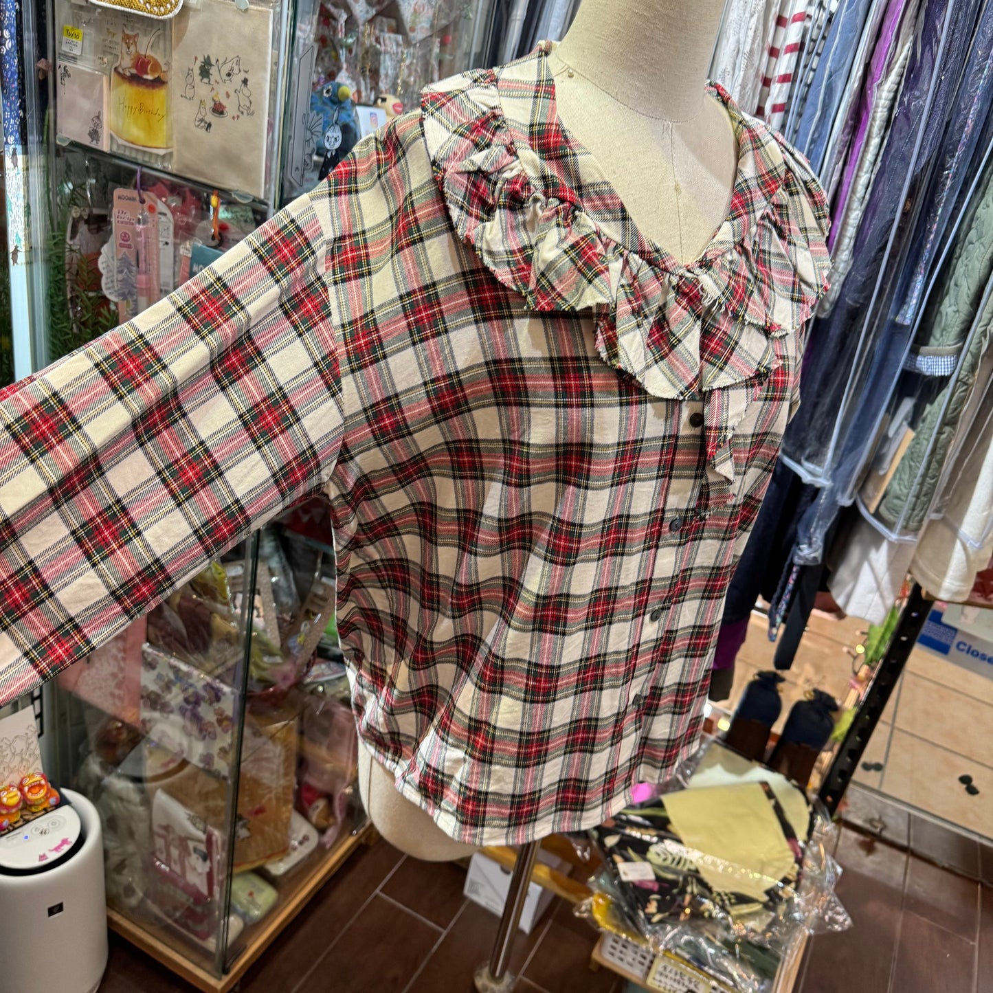 Sale- Mizuiro Ind Red Checked Shirt, made in Japan