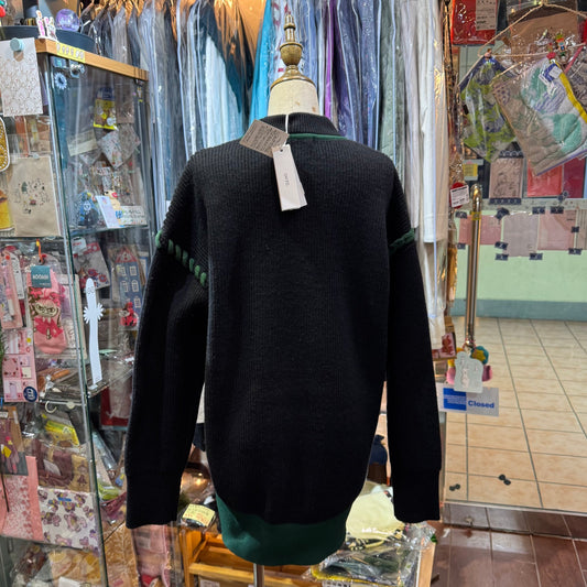 EXTRA30- UN3D Black Long Knit Sweater
