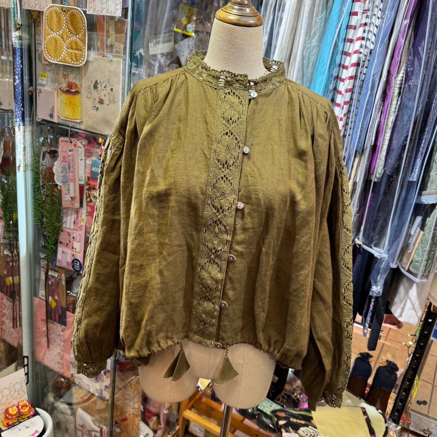EXTRA20- TSUHARU Forest Lace Shirt, made in India