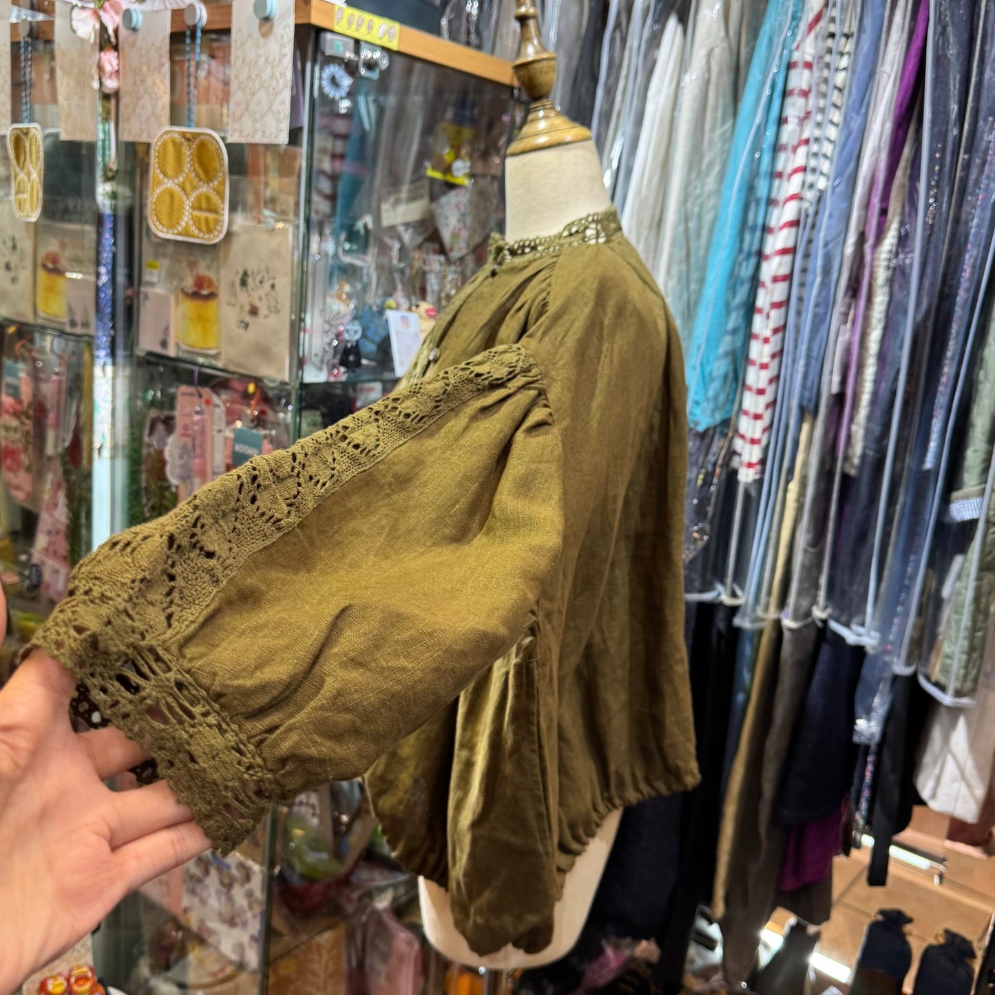 EXTRA20- TSUHARU Forest Lace Shirt, made in India