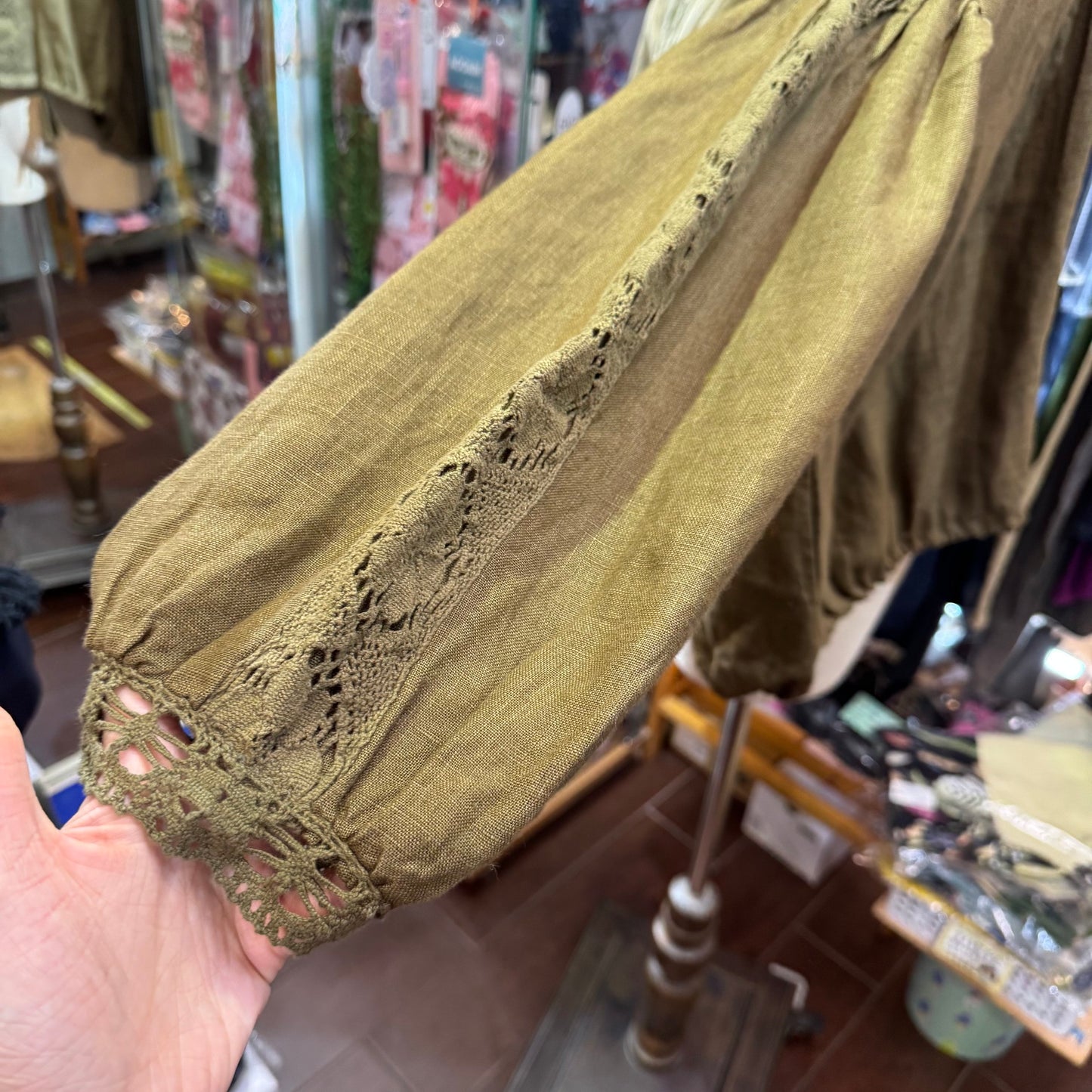 EXTRA20- TSUHARU Forest Lace Shirt, made in India
