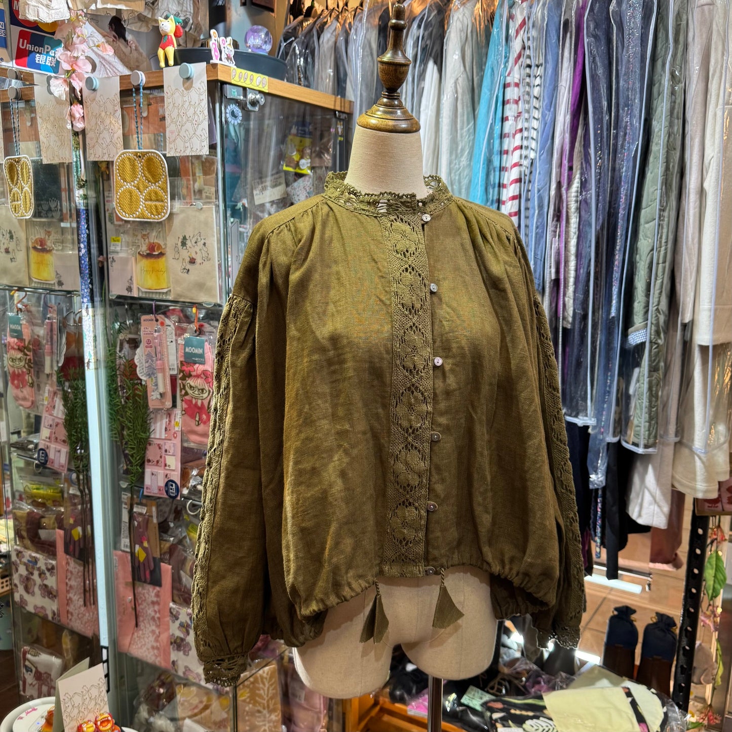 EXTRA20- TSUHARU Forest Lace Shirt, made in India