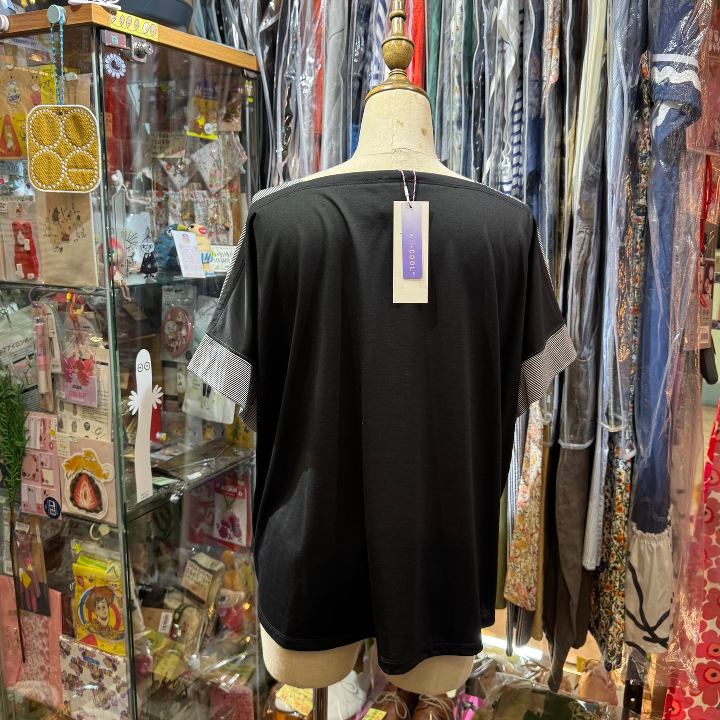Pont de Chalons Marine Collar Prime Cool Black Top, made in Japan