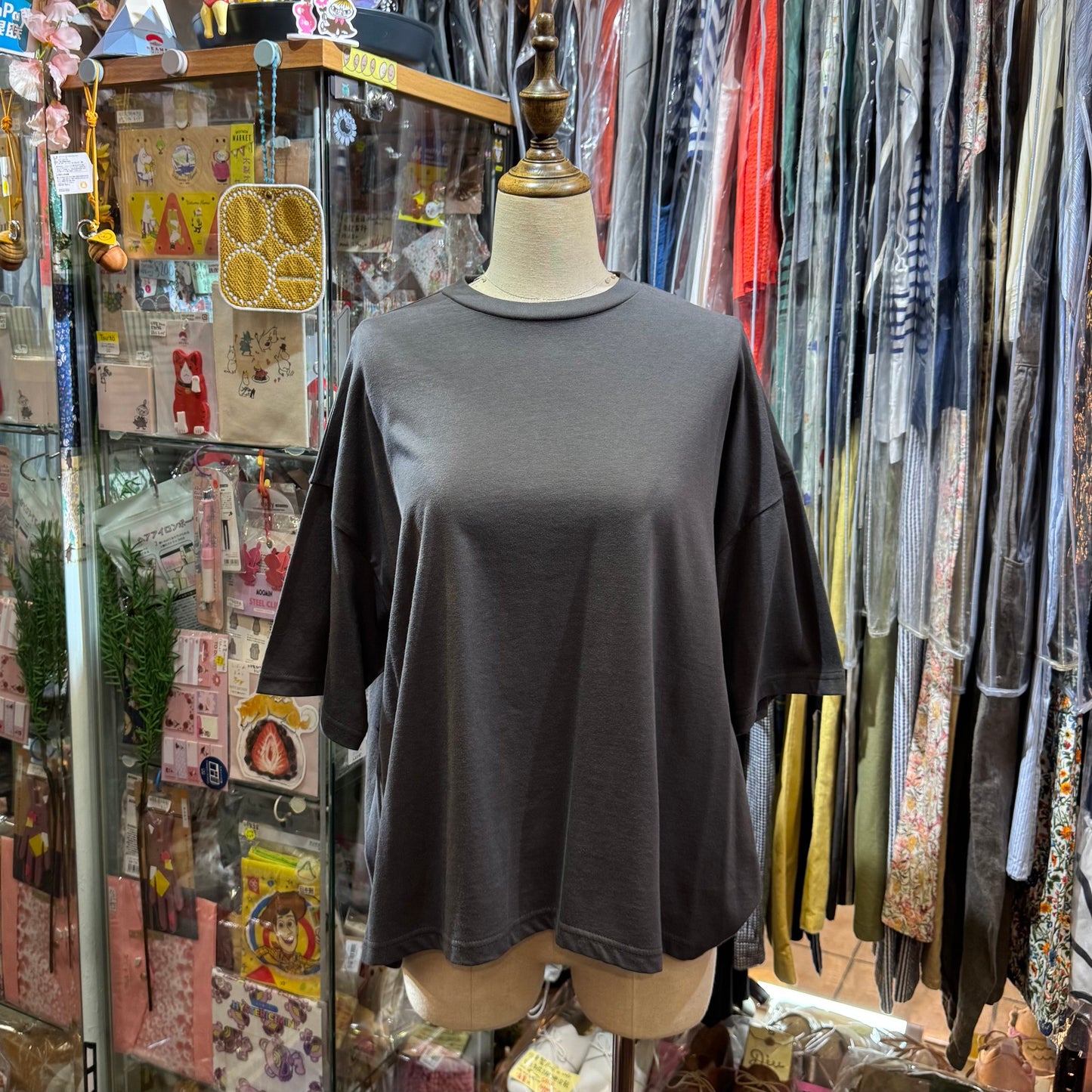 Ynir Charcoal T-shirt, made in Japan