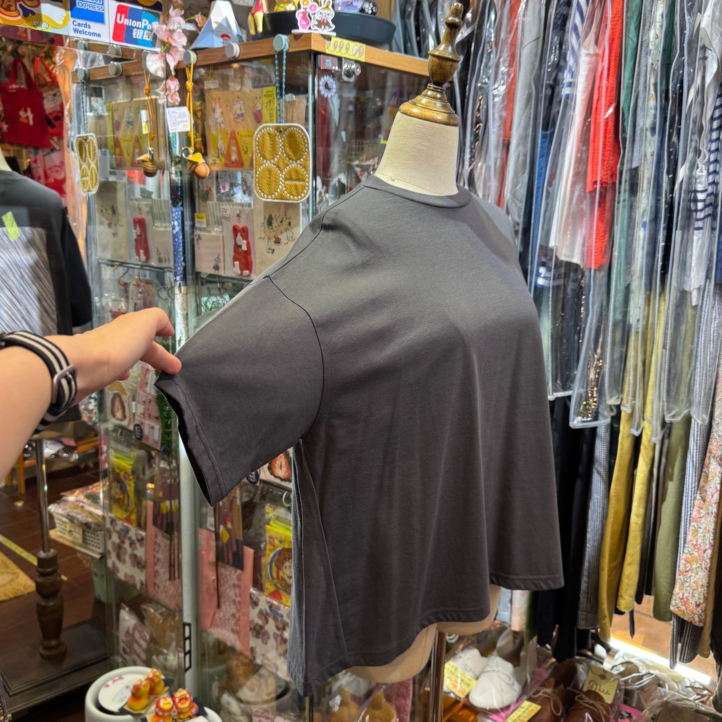 Ynir Charcoal T-shirt, made in Japan