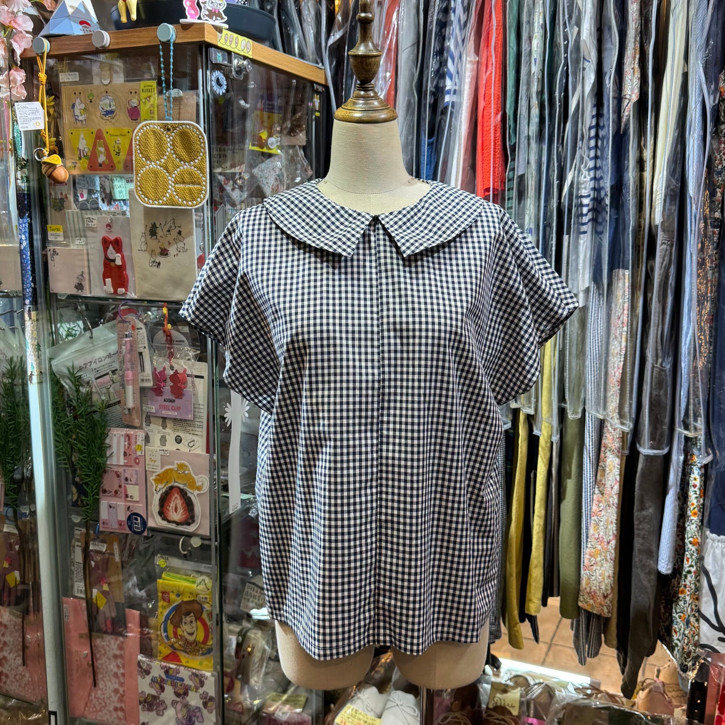 Vent d Ouest Checked Top, 2 Colors, made in Japan