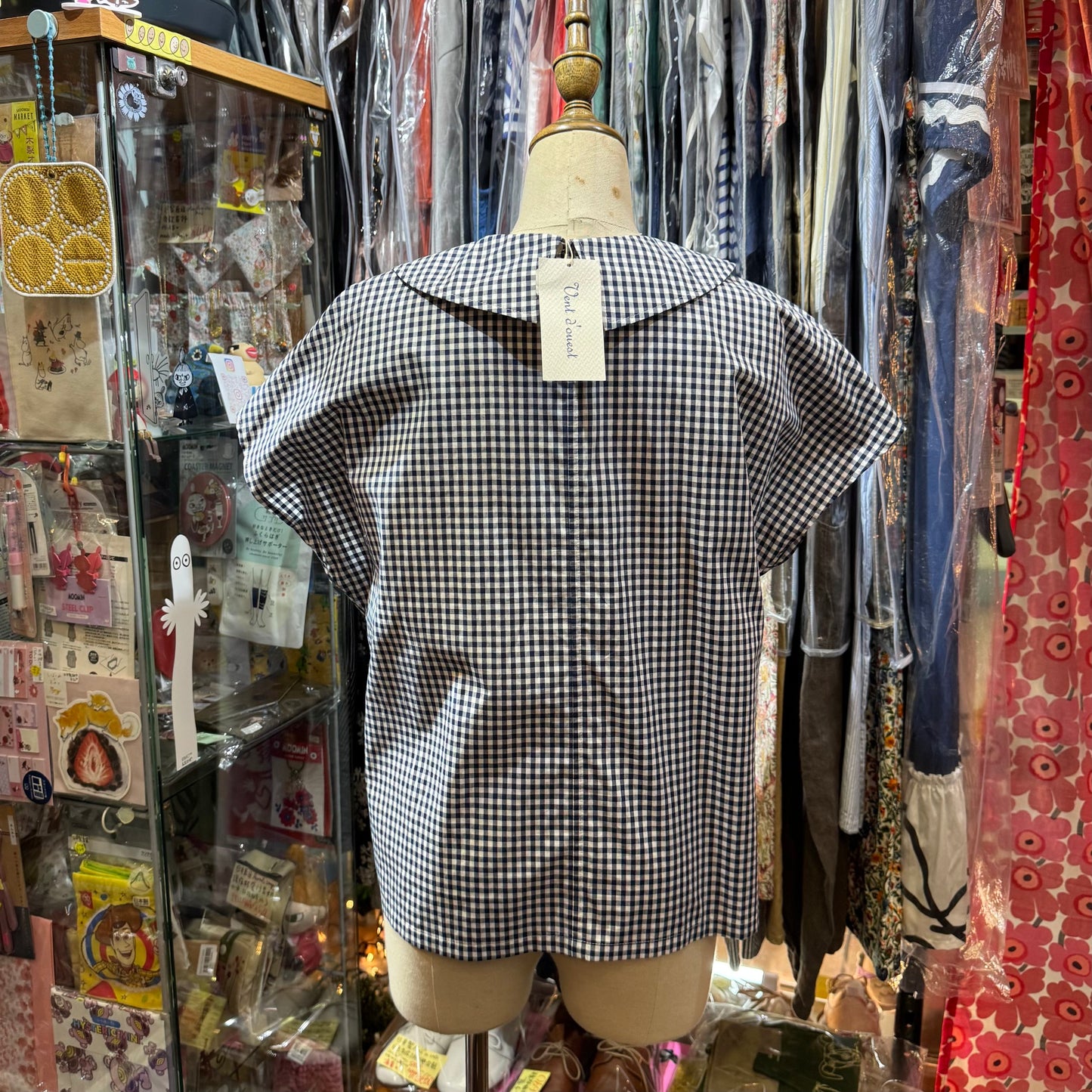 Vent d Ouest Checked Top, 2 Colors, made in Japan