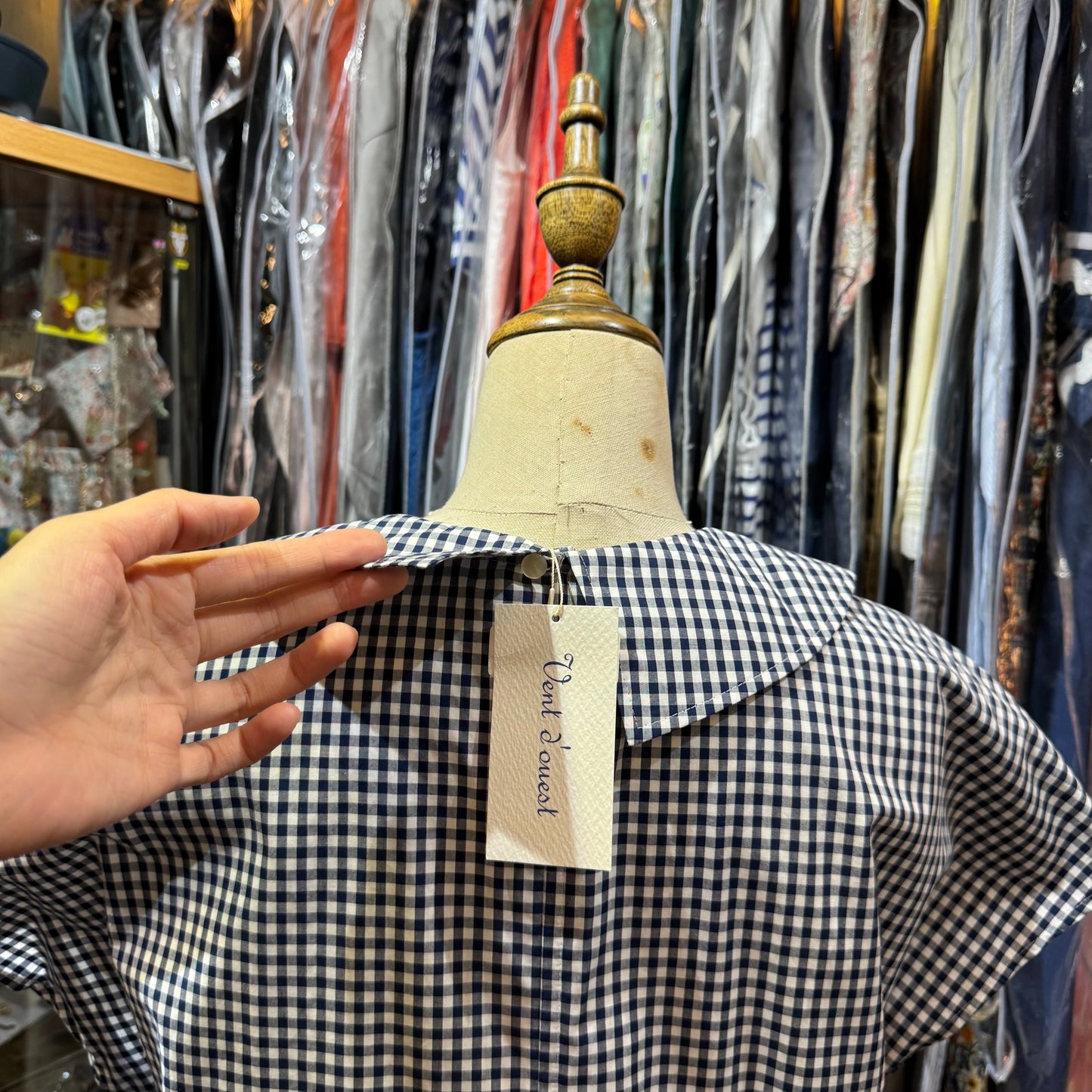 Vent d Ouest Checked Top, 2 Colors, made in Japan