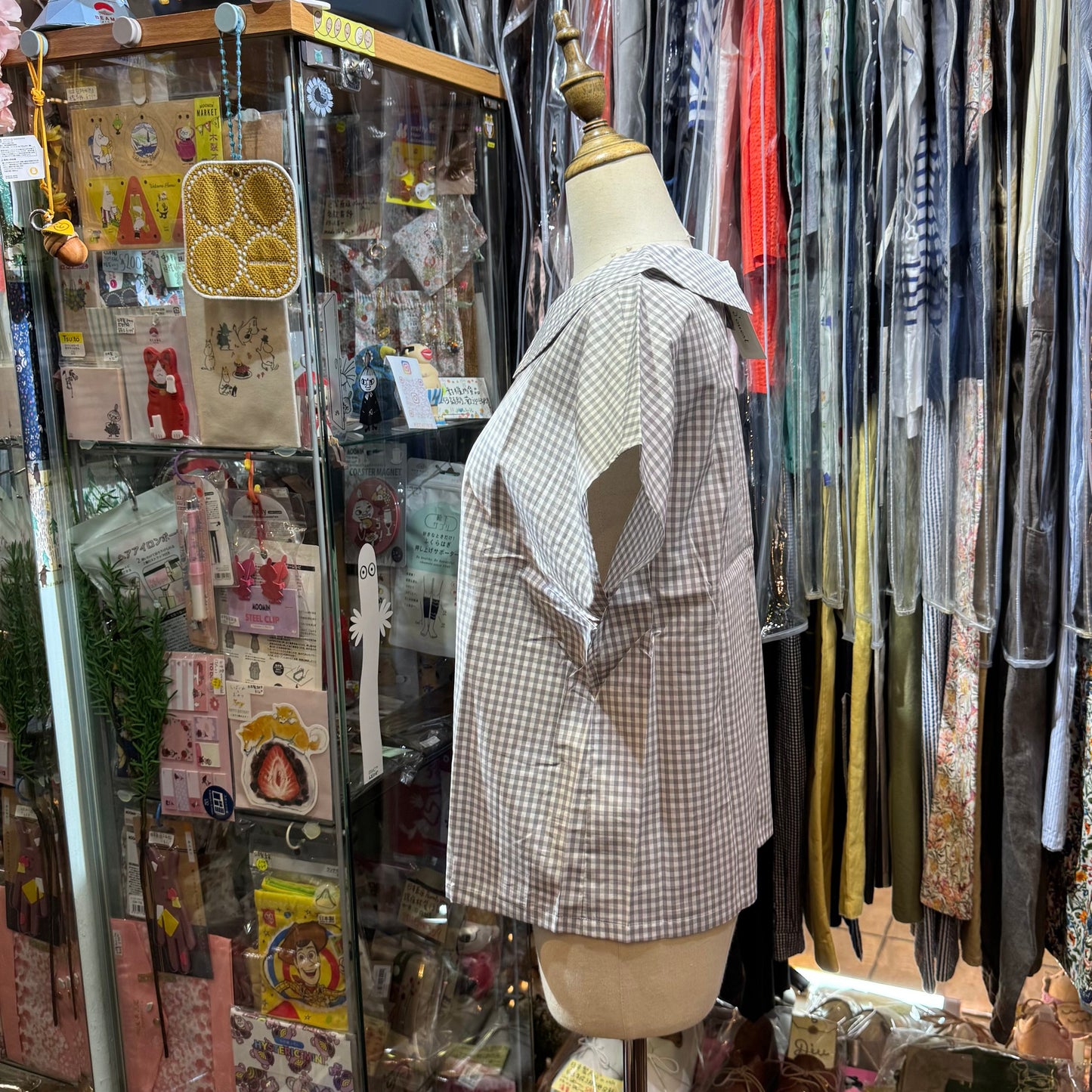 Vent d Ouest Checked Top, 2 Colors, made in Japan