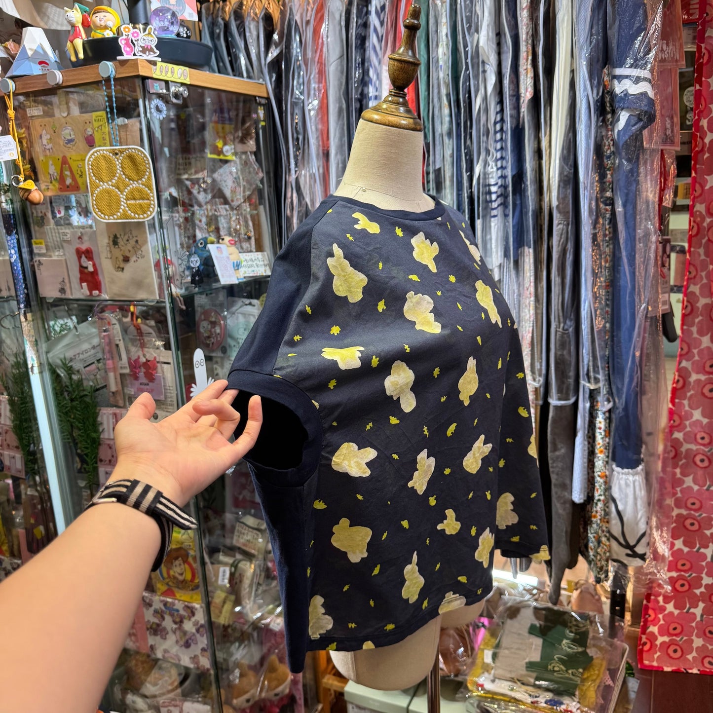 VM Floral Navy Top, made in Japan