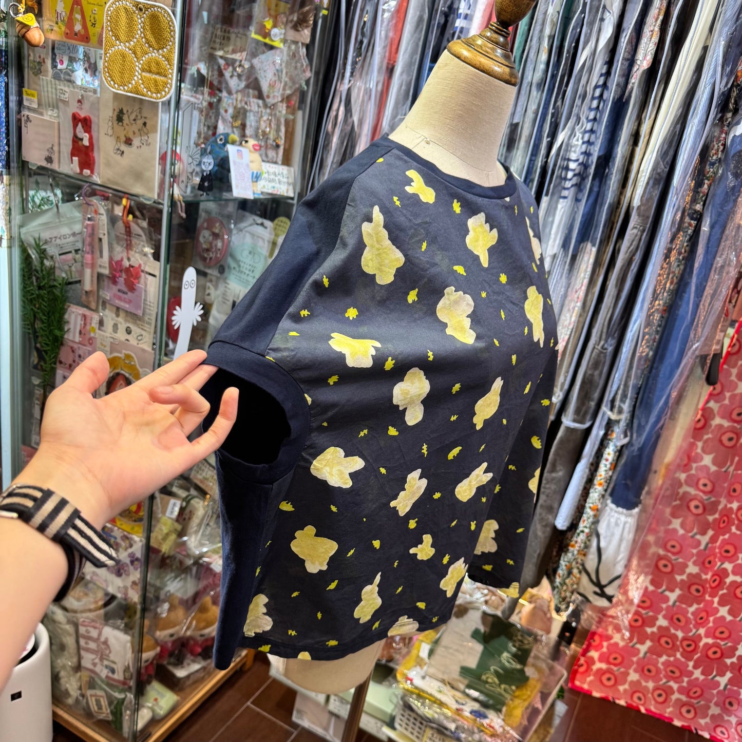 VM Floral Navy Top, made in Japan
