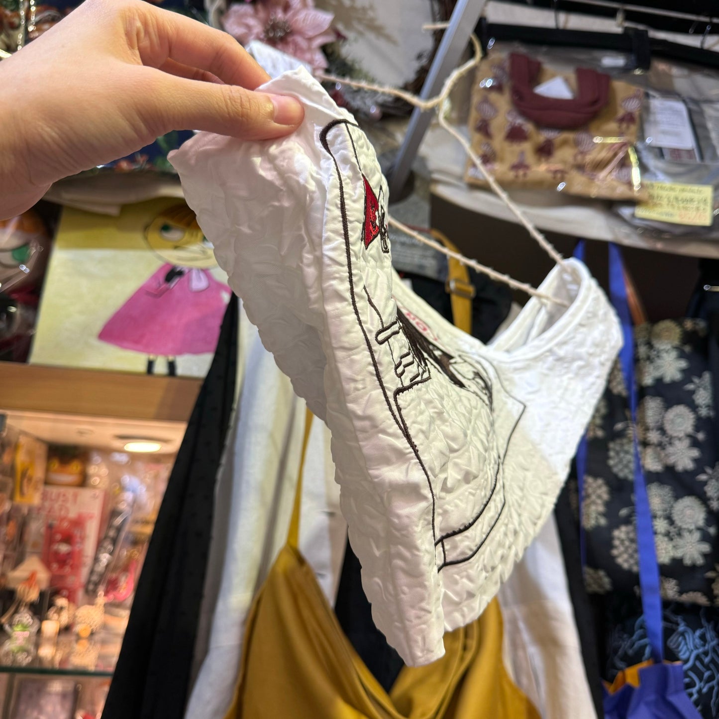 Little My White Embroidery ECO Bag