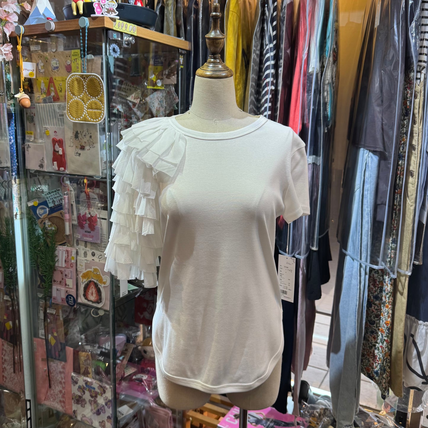 Hiromithistle White Frill Top, made in Japan