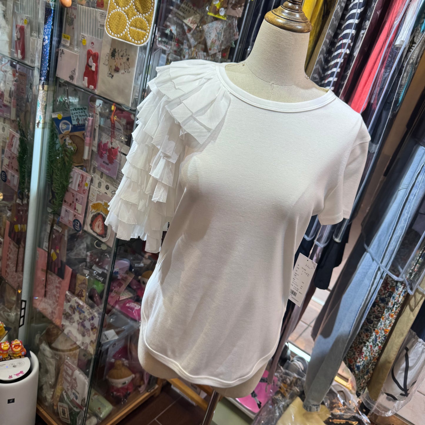Hiromithistle White Frill Top, made in Japan