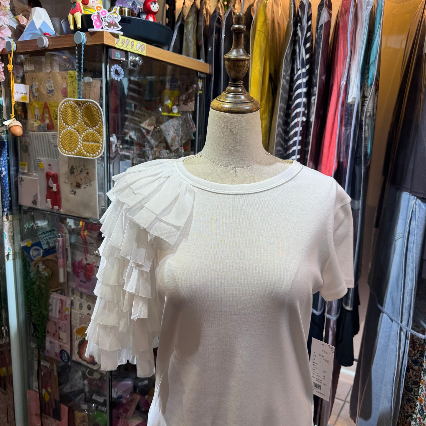 Hiromithistle White Frill Top, made in Japan