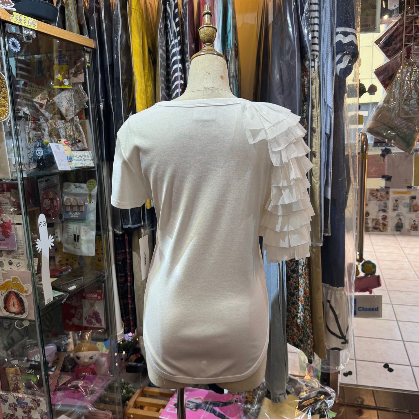 Hiromithistle White Frill Top, made in Japan