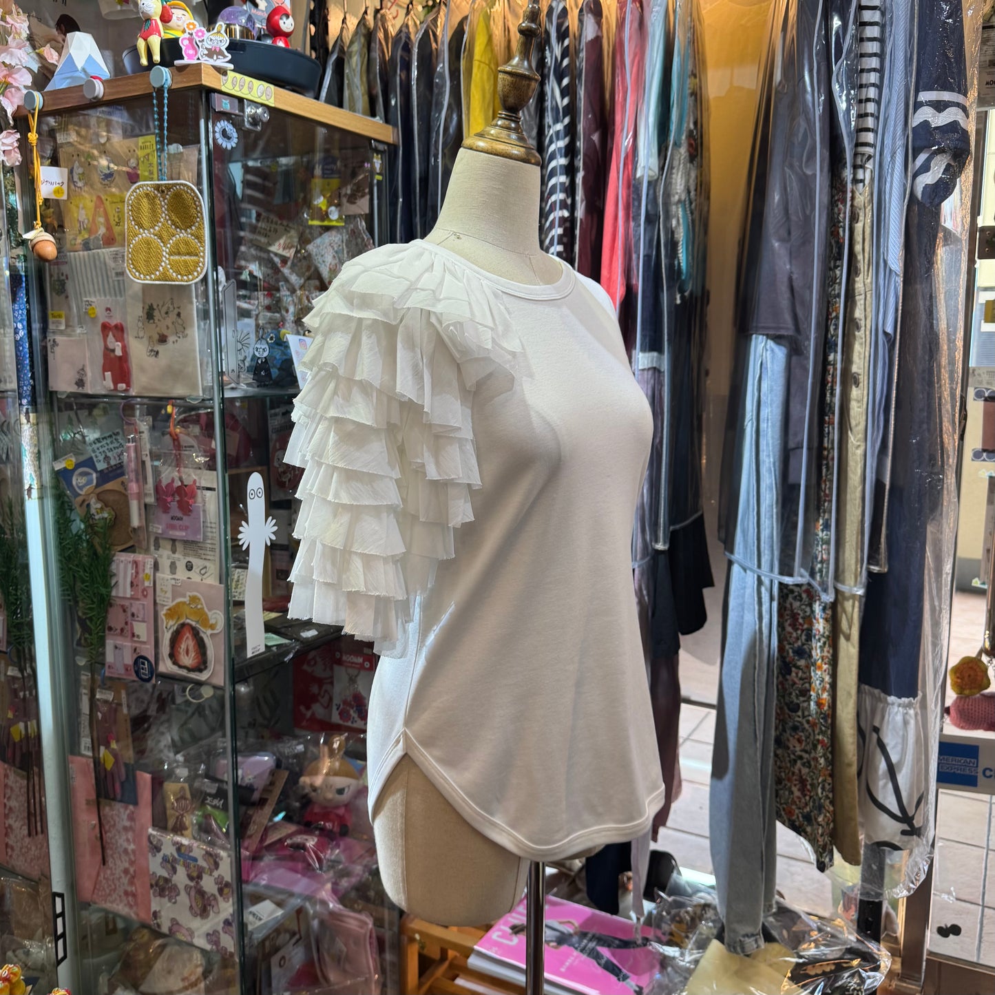 Hiromithistle White Frill Top, made in Japan