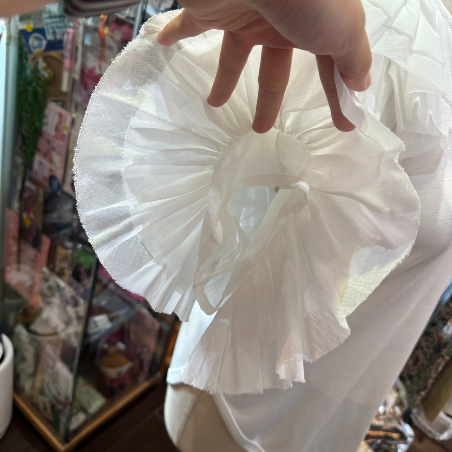 Hiromithistle White Frill Top, made in Japan