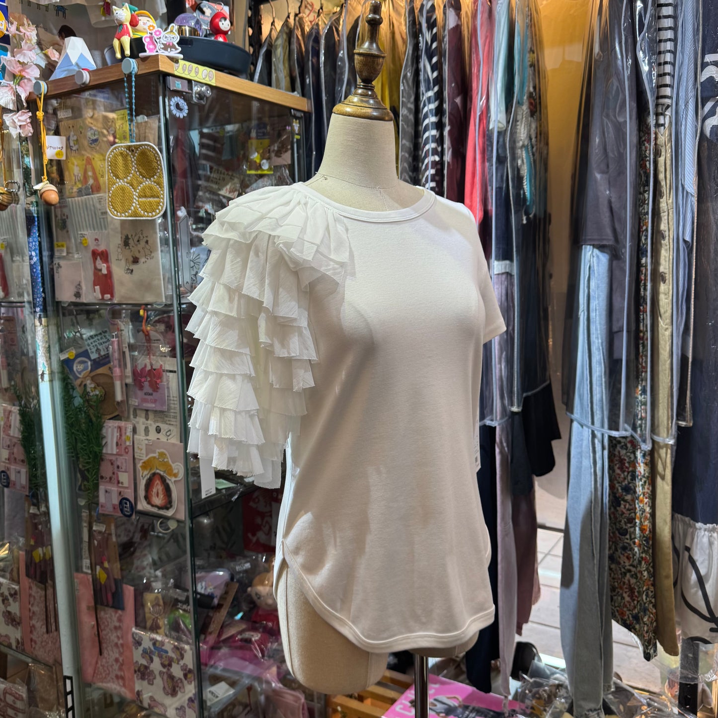 Hiromithistle White Frill Top, made in Japan