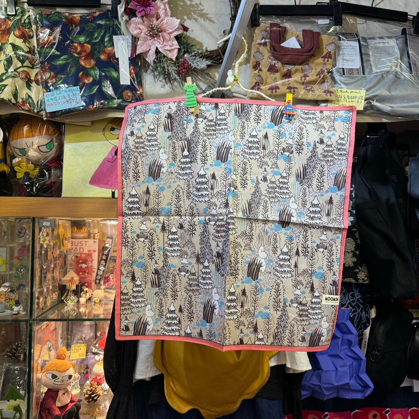 Moomin and Little My Towel, Handkerchief, made in Japan