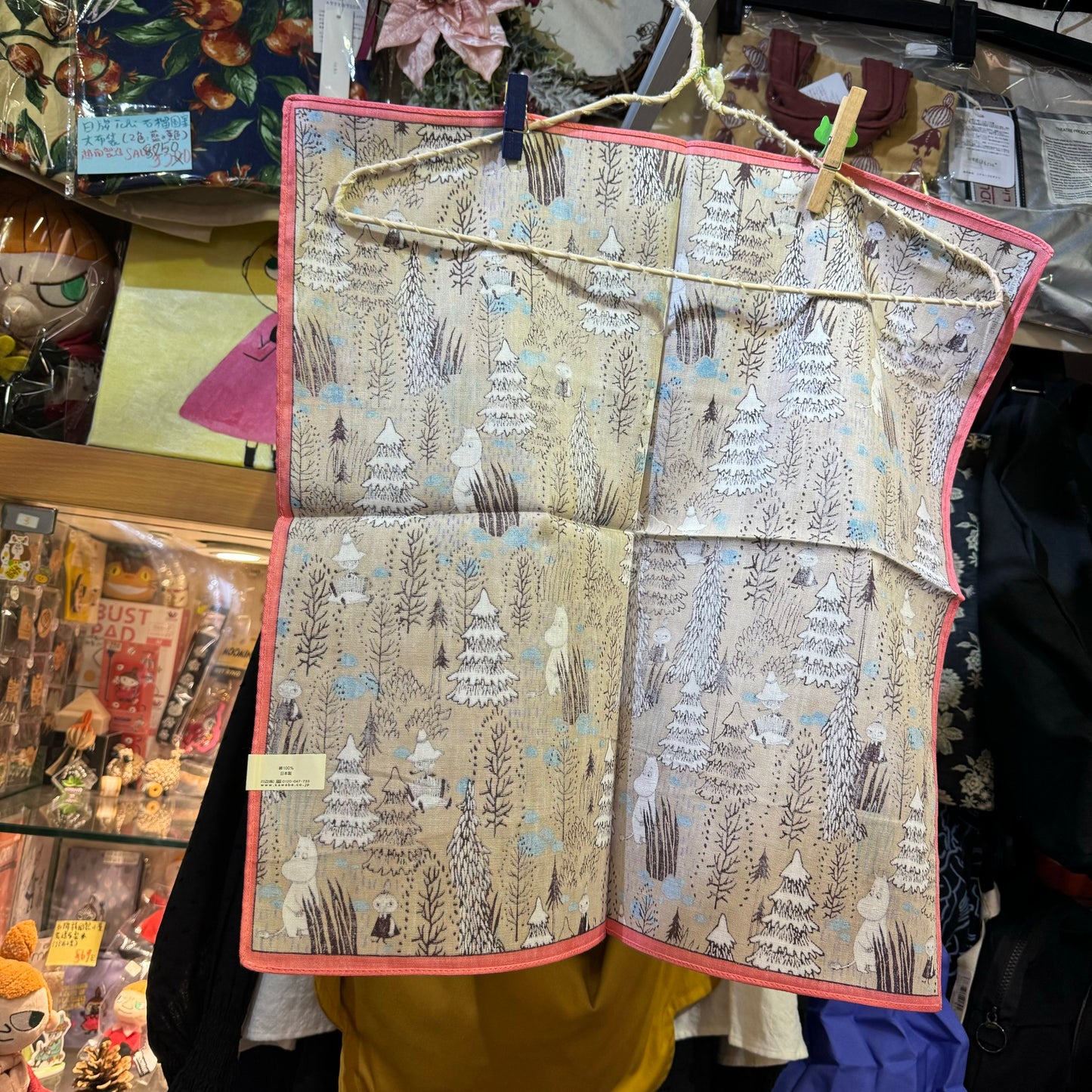 Moomin and Little My Towel, Handkerchief, made in Japan
